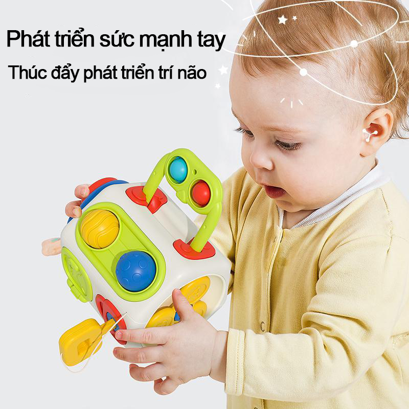 Bóng bận rộn hình bát giác cho bé Đồ chơi một tuổi Montessori Giáo dục sớm Đa chức năng