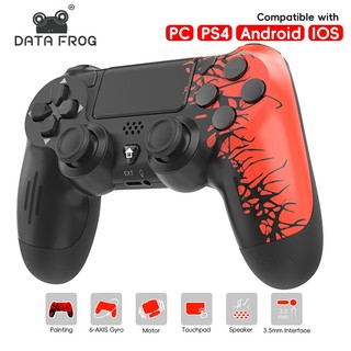 Data frog spide bộ điều khiển cho ps4 điều khiển không dây cần điều khiển cho pc android tay cầm chơi game cho ps4 pro bộ điều khiển tương thích bluetooth