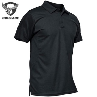 Áo Polo chở hàng chiến thuật OWLADE dành cho nam Ixp màu đen