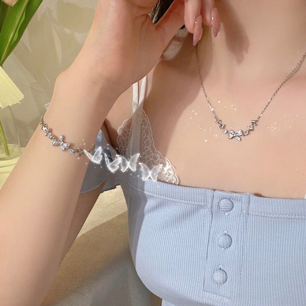 beautycoco🍊 Vòng Tay Mạ Bạc 925 Mặt Hình Nơ Đính Đá Pha Lê Phong Cách Hàn Quốc Cho Nữ