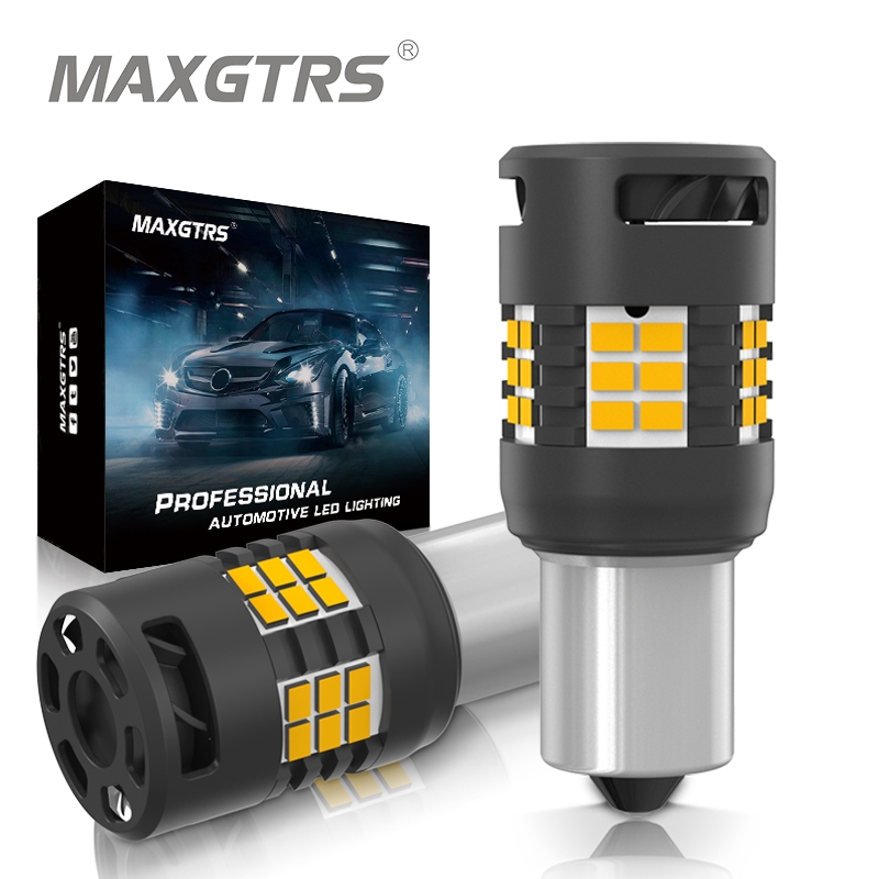 Set 2 đèn xi nhan MAXGTRS Canbus PY21W P21W BAU15S BA15S 1156 7440 T20 không lỗi không nhấp nháy cho