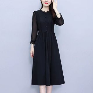 Phụ Nữ Mùa Hè 7 Điểm Tay Thời Trang Thanh Lịch Plus Kích Thước Trơn Đơn Giản