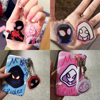 Móc Khóa Nhựa acrylic Trong Suốt Hình spiderman myers peripherals Thời Trang Cho Cặp Đôi