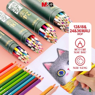 M&G Bộ bút chì màu 12 / 24 / 36 / 48 Không dễ phá vỡ Thiết kế nghệ thuật hòa tan trong nước gốc dầu Bút chì vẽ tay chuyên nghiệp Vẽ trẻ em Người mới bắt đầu Văn phòng phẩm DIY