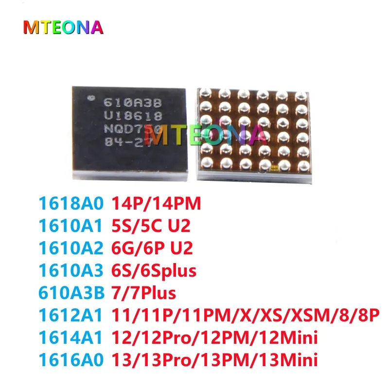 10 Chiếc USB Tristar U2 USB IC Chip Cho iphone 11 12 13 Pro Max X XS 7 8 Plus Mini 1616A0 1614A1 161