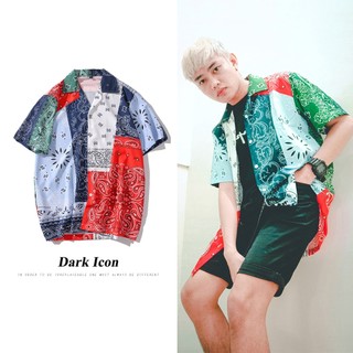 Áo sơ mi tay ngắn cổ bẻ phong cách Hàn Quốc thời trang cho nam