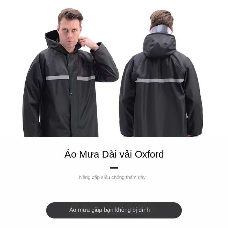 Áo mưa dài BEIDUOYANG vải oxford phản quang tiện dụng cho người lớn（Bán hàng）
