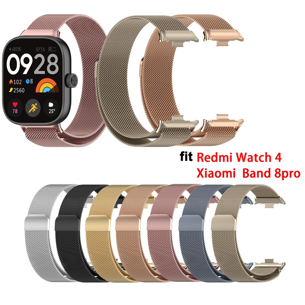 Dây đeo Milanese cho Redmi Watch 4 3 Active Lite Watch3 Watch4 Dây đeo đồng hồ từ tính bằng kim loại Milan Dây đeo bằng thép không gỉ Khung bảo vệ Vòng đeo tay