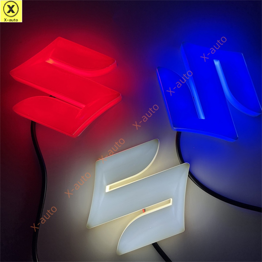 Huy hiệu logo biểu tượng LED ô tô Suzuki 4D - Phù hợp với phía trước hoặc phía sau - Thay thế logo ô