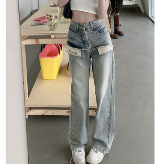 RANMO Quần jean ống rộng Quần ống rộng Quần nữ jean Quần jean nữ ống rộng Đơn giản Fashion hàn quốc xu hướng WLK24303RO 10Z240305
