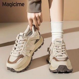 Magicime Daddy Giày Nữ 2024 Phong Cách Mới Mùa Xuân Phù Hợp Với Giày Thể Thao Thông Thường Chống Trơn Trượt 35-40