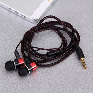 Tai nghe nhét tai LENOVO có dây bện phong cách thể thao thời trang dành cho điện thoại