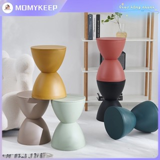 Trẻ em nhỏ băng ghế nhựa tròn phân Bắc Âu INS hộ gia đình phong cách thấp phân giày thay đổi phân 【MOMYKEEP 