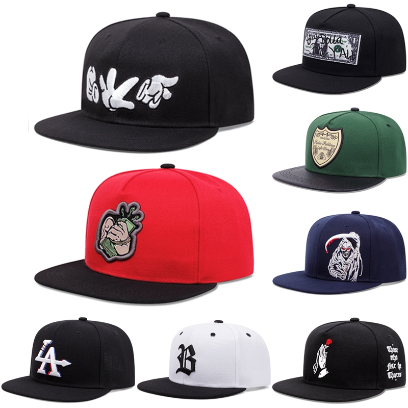 Mũ snapback thêu thời trang dành cho nam giới Mũ cổ điển Hip Hop chất lượng cao dành cho nữ Mũ che nắng thể thao ngoài trời có thể điều chỉnh