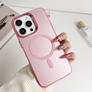 Ốp Điện Thoại Từ Tính Mạ Sang Trọng Tương Thích Cho iPhone 15 14 12 13 11 Pro Max 14Plus Bao Sạc Không Dây