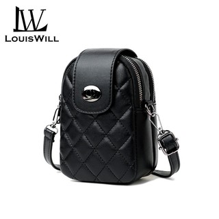  Túi xách nữ thời trang LouisWill Túi xách cổ điển PU Túi Mini thời trang hợp thời trang mới Phong cách Hàn Quốc Túi đeo vai nữ Túi đeo vai nữ tròn đeo chéo Túi nhỏ 