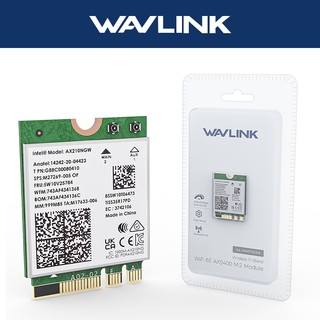  Wavlink  intel ax210 wi-fi 6e Thẻ Mạng wifi 5400mbps 2.4ghz   5ghz   6ghz Cho laptop 