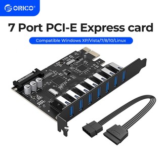 Card mạng ORICO PVU3-7U-V1 7 cổng usb 3.0 15 pin dây nguồn sata chipset vl805 vl812