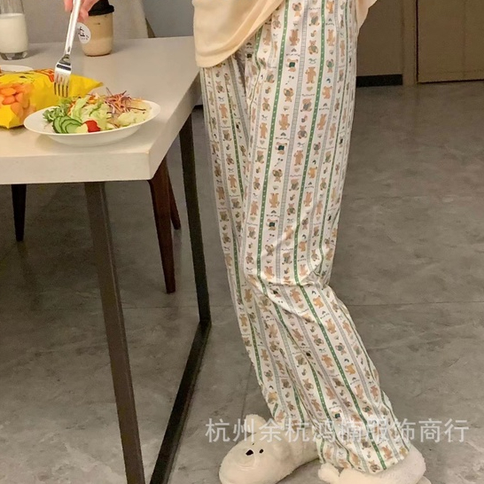 Quần Ngủ Mặc Nhà In Hoạt Hình Dễ Thương Cho Nữ