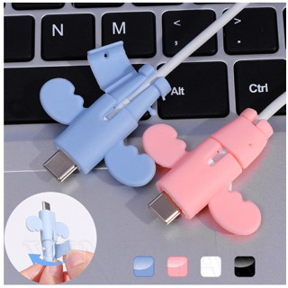 1pc Dụng Cụ Quấn Bảo Vệ Dây Cáp Bằng Silicon Mềm Màu Trơn