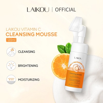 Sữa Rửa Mặt LAIKOU Vitamin C Niacinamide Làm Sáng Da 120ml