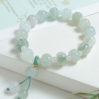 Vòng tay bí ngô Jinsi jade Tianshan Cuiyu Tân Cương tự nhiên và đích thực, quà tặng ưa thích của nam và nữ để vận chuyển vòng tay ngọc bích hạt tròn