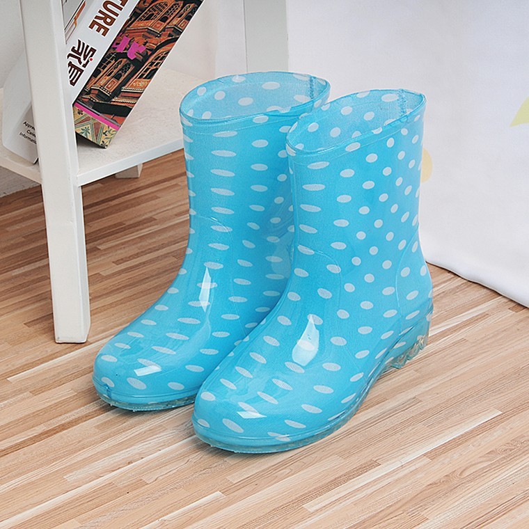 Giày bốt cao su đi mưa RENBEN chống trượt chống thấm nước thời trang bốn mùa cho nữ