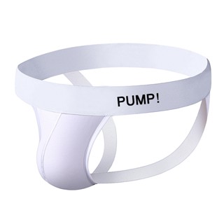 0850 PUMP Quần lót nam Sexy Thấp eo Jockstrap Cotton G-String Thongs Thoáng khí Nhanh khô Gay Bikini Quần lót Màu đen và trắng PU001