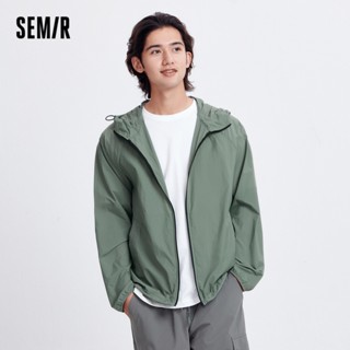 Semir Áo khoác nam mùa hè Áo chống nắng hàng đầu Đơn giản phong cách giản dị Áo khoác trùm đầu Cặp đôi nhẹ