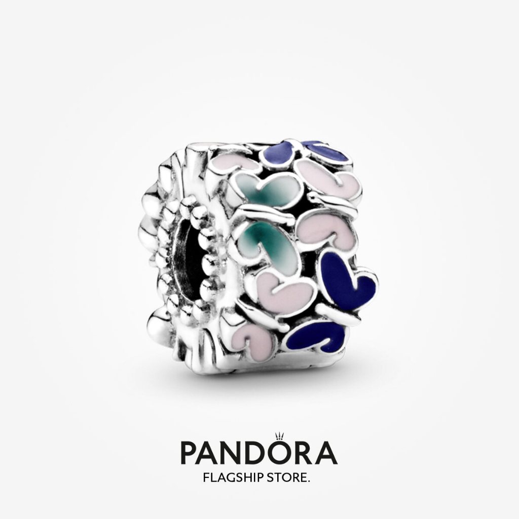 Chính Hãng 100% PANDORA S925 Bạc Trang Sức Vòng Tay Mặt Dây Chuyền Pandora Bướm Sắp Xếp Kẹp Quyến Rũ