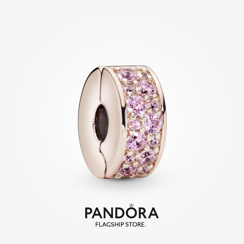 Hàng Chính Hãng 100% PANDORA S925 Bạc Trang Sức Vòng Tay Mặt Dây Chuyền Pandora Hoa Hồng Mạ Vàng Hồn