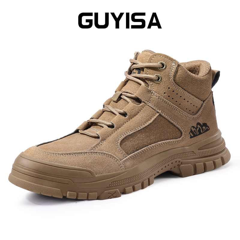 Guyisa Giày Bảo Hộ Lao Động Mũi Thép Chống Trượt An Toàn Chống Đâm Thủng cn36-46 3115f