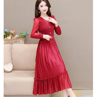 Đầm Màu Trơn Nữ Thu Đông 2022 Phiên Bản Hàn Quốc Mới Slim Fit Nữ Phong Cách Thanh Lịch Trên Đầu Gối Váy Chữ A-2024-03-08