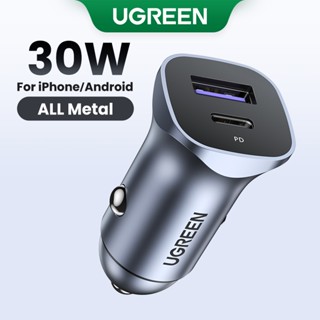 Tẩu sạc UGREEN 30W qc 4.0 3.0 sạc nhanh trong xe hơi thích hợp cho iPhone 12 13 14 Pro Max/ Xiaomi Huawei Samsung