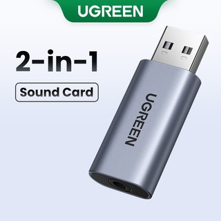 Thẻ Âm Thanh Ngoài UGREEN 2 Trong 1 USB Sang 3.5mm