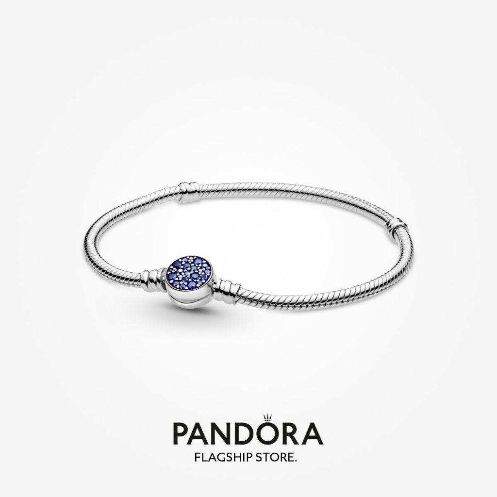 Hàng Chính Hãng 100% PANDORA S925 Bạc Trang Sức Vòng Tay Mặt Dây Chuyền Pandora Khoảnh Khắc Lấp Lánh
