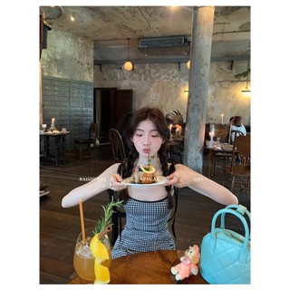 Đầm Sling Checked 2024 Phong Cách Mới
