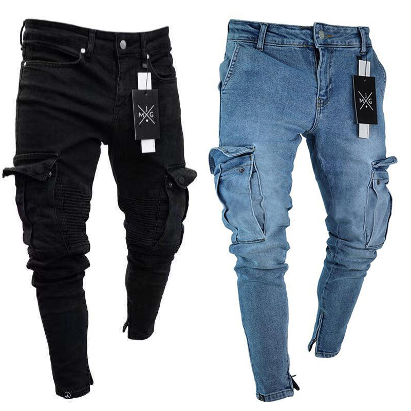 Quần Jean Nam Co Giãn Quần Jean Slim-fit Rách Quần Denim Nam Quần Jean Rách Quần Nam Quần Jean Nam Q