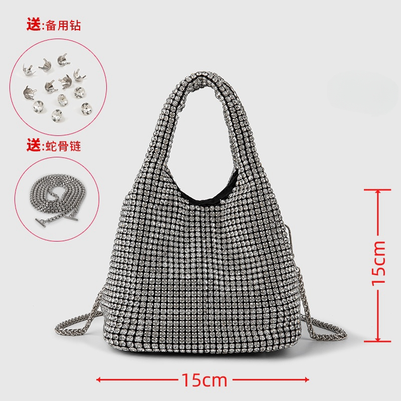 AW thời trang kim cương rau giỏ tote túi nữ long lanh kim cương đơn vai túi