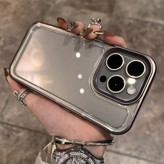 Sang Trọng Ốp Điện Thoại acrylic Trong Suốt Chống Sốc Cho iphone 15 14 13 12 11 pro max 14 15 promax 14 15 plus