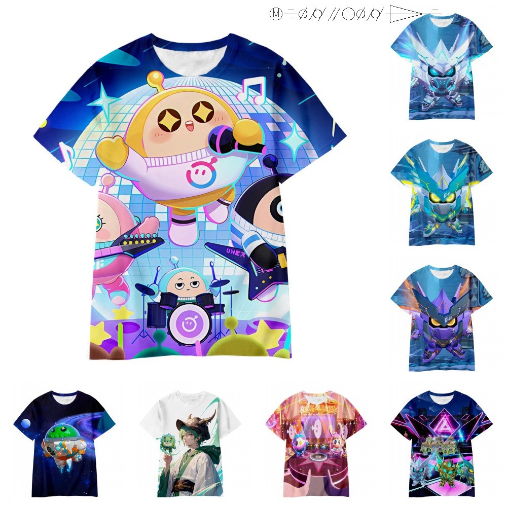 Trò chơi Eggie Eggy Party Trẻ em Trẻ em Áo thun ngắn tay thông thường Áo thun bé trai / bé gái