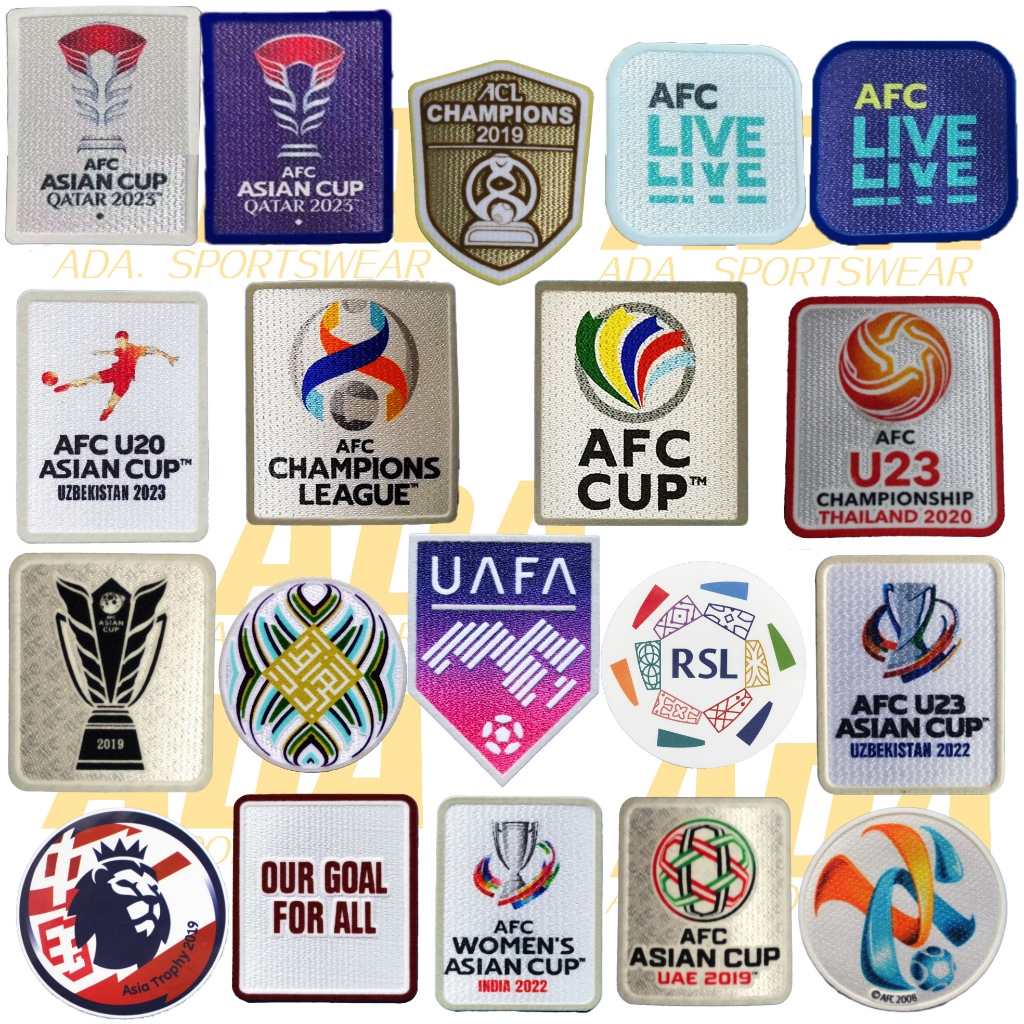 Vua Ả Rập AFC 2022 U23 2024 Asian Football League patch AFC LIVE Flocking patch Miếng dán phim