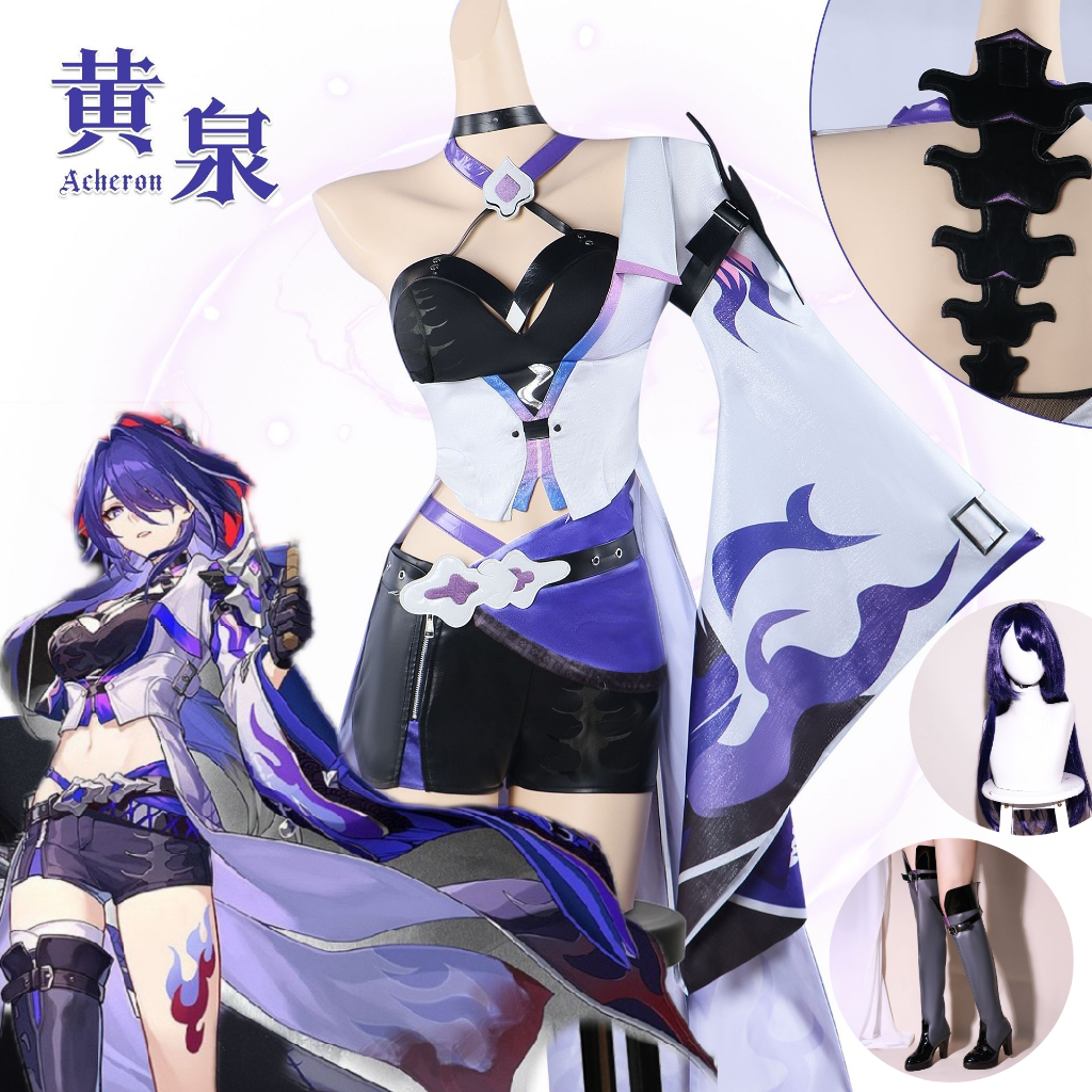Honkai Star Rail cosplay Costume  Acheron clothing Quần Áo Hoa Hậu  Phù Hợp Với Nữ Nhân vật trò chơi game Suit Female Halloween dress