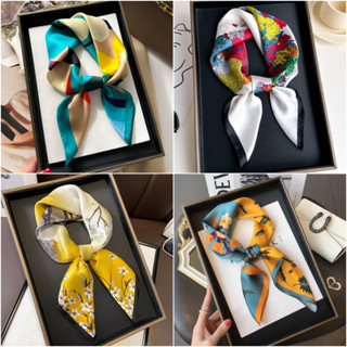 Khăn lụa vuông choàng cổ size 70x70 cm - khăn lụa bandana SF1001 Trang trí thời trang thoáng khí