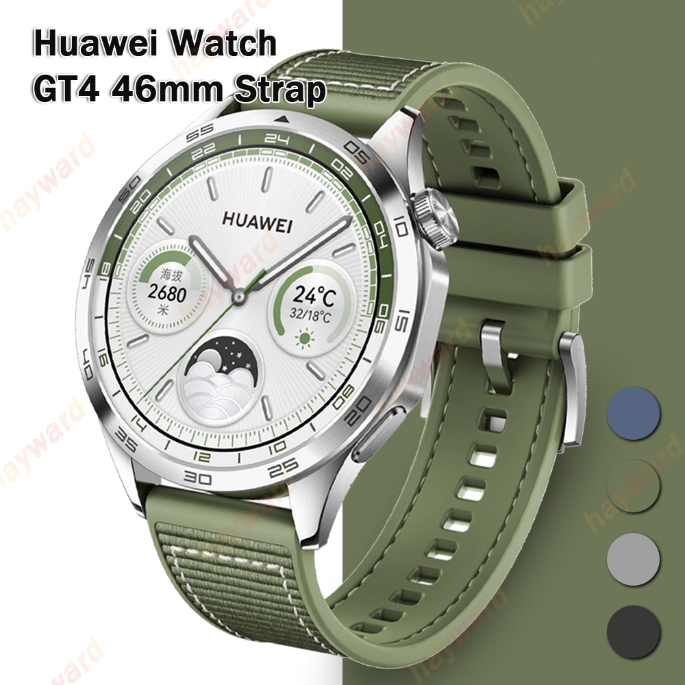 Dây Đeo Bằng silicone + Vải Dệt 22mm Cho Đồng Hồ Thông Minh huawei gt4 3 46mm 4 / 3 pro