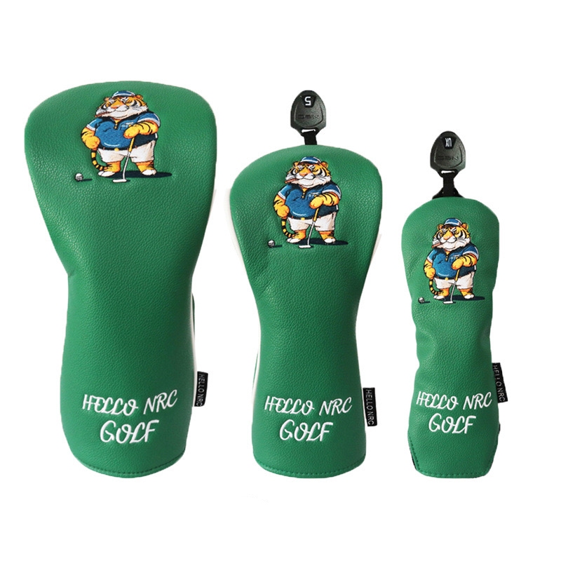 Phim hoạt hình hoạt hình Tiger Golf Wood Cover 1 / 3 / 5 / UT Club Vỏ bảo vệ số. 1 Gỗ Fairway Gỗ Sắt