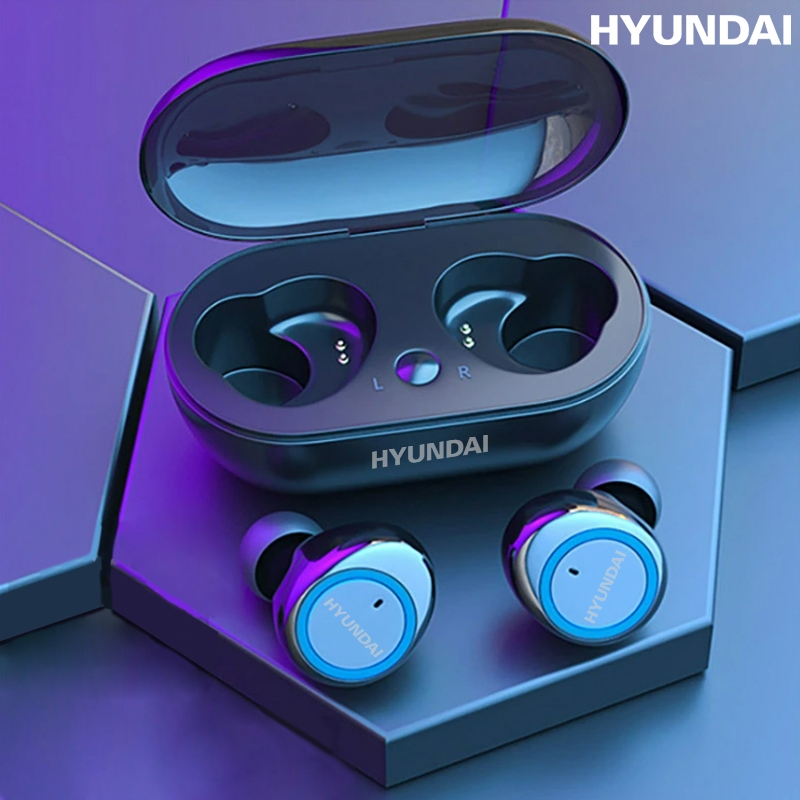 Hyundai HY-T21 Tai Nghe Bluetooth BT5.3 9D Âm Thanh HIFI Thể Thao Chống Thấm Nước Tai Nghe Không Dây TWS Có Mic