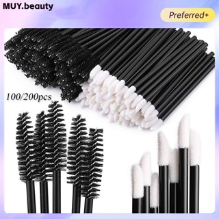  100   200 Chiếc Dùng Một Lần Lông Mi Bàn Chải Lông Mày Môi Lông Mi Nối Dài Mascara Cây Đũa Phép Applicator Ghép Lông Mi Dụng Cụ Trang Điểm 