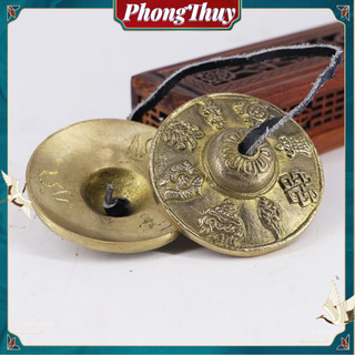 Chuông Đồng Tingsha Cymbals - Chuông thiền Tây Tạng thủ công Nhạc cụ gõ Phật giáo
