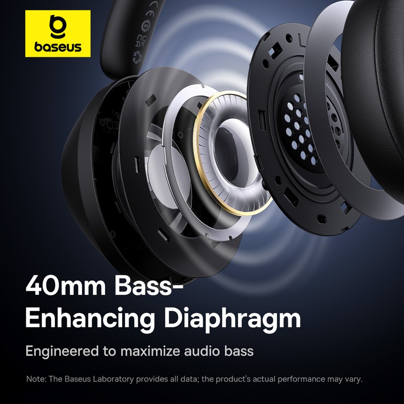 Tai nghe BASEUS không dây Bluetooth Bass 30 Max -30dB khử tiếng ồn thụ động với 2 ENC Mics Bass mạnh mẽ in 50 giờ | BigBuy360 - bigbuy360.vn